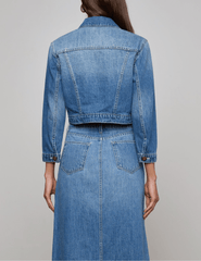 L'Agence Koda Cropped Denim Jacket