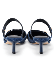 PRE-ORDER-L'AGENCE Gilliane Denim Mule Pump