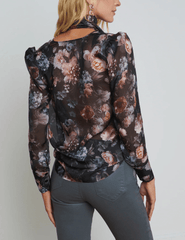 L'Agence Cambria Tie Neck Blouse