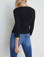 L'Agence Rowena Three Quarter Sleeve Henley Top