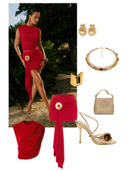 Cult Gaia Cassidy Heel Sandal in brass
