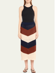 A.L.C. Tia Crochet Midi Skirt