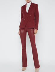 L'Agence Kenzie Textured Double-Breasted Blazer