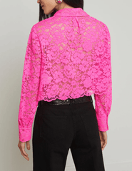 PRE-ORDER-L'Agence Akemi Lace Cropped Blouse