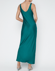 L'Agence Akiya Scoop Neck Midi Dress