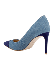 L'Agence - L'AGENCE Kendelle Denim Pump in Light Wash - Buy Online