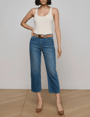 L'AGENCE June High Rise Cropped Stovepipe Jean in Fresno