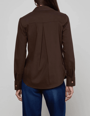 L'AGENCE Ellery Long Sleeve Button Blouse
