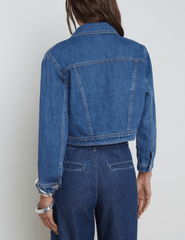 L'Agence Koda Cropped Denim Jacket