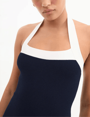 PRE-ORDER-Veronica Beard Christa Halter Midi Dress