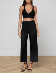 L'Agence - PRE-ORDER-L'AGENCE Reverie Pointelle Knit Bralette in Black - Buy Online