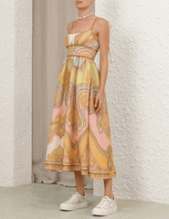 PRE-ORDER-Zimmermann Maxine Picnic Midi Dress