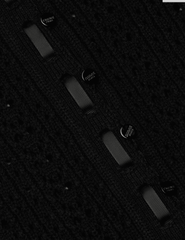 L'Agence - PRE-ORDER-L'AGENCE Ninette Pointelle Knit Short Sleeve Top in Black - Buy Online