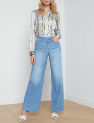 L'Agence Alicent High Rise Wide Leg Crop Jean