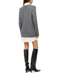 STAUD Aldrin Combo Sweater Mini Dress