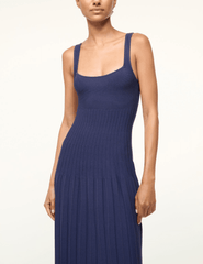 STAUD Ellison Knit Midi Dress