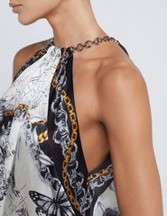 L'Agence Tillie Chain Neck Scarf Top