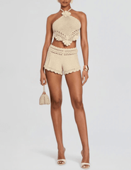 Retrofête - PRE-ORDER-Retrofête Margo Metallic Crochet Short - Buy Online