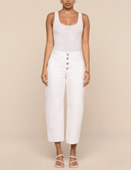 L'Agence - L’AGENCE Liora High Rise Cropped Jeans in Blanc - Buy Online