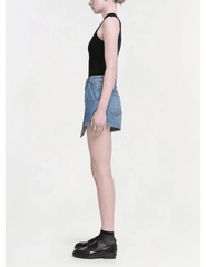 Simkhai Molly Asymmetrical Denim Skort