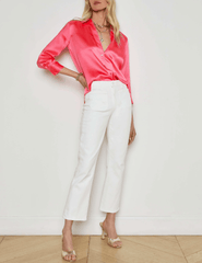 L'Agence Noya Cropped Slim Flare Jean