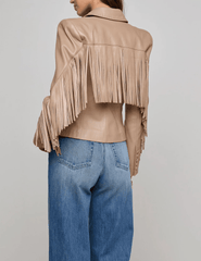 PRE-ORDER- L'Agence Vashti Fringe Leather Blazer