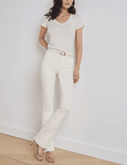 L'Agence Ruth High Rise Straight Jean in Vintage White