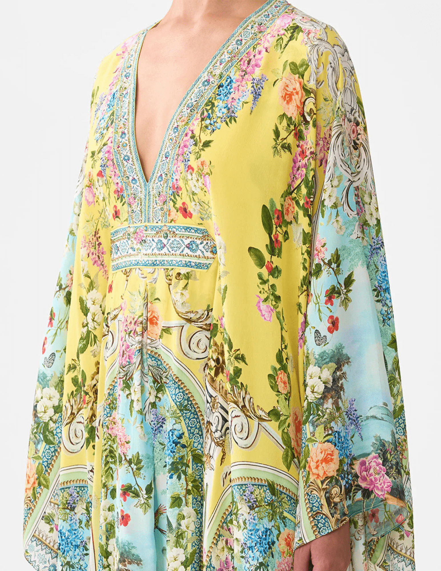 Camilla - PRE-ORDER-Camilla Long Kaftan With Waist Detail - Buy Online