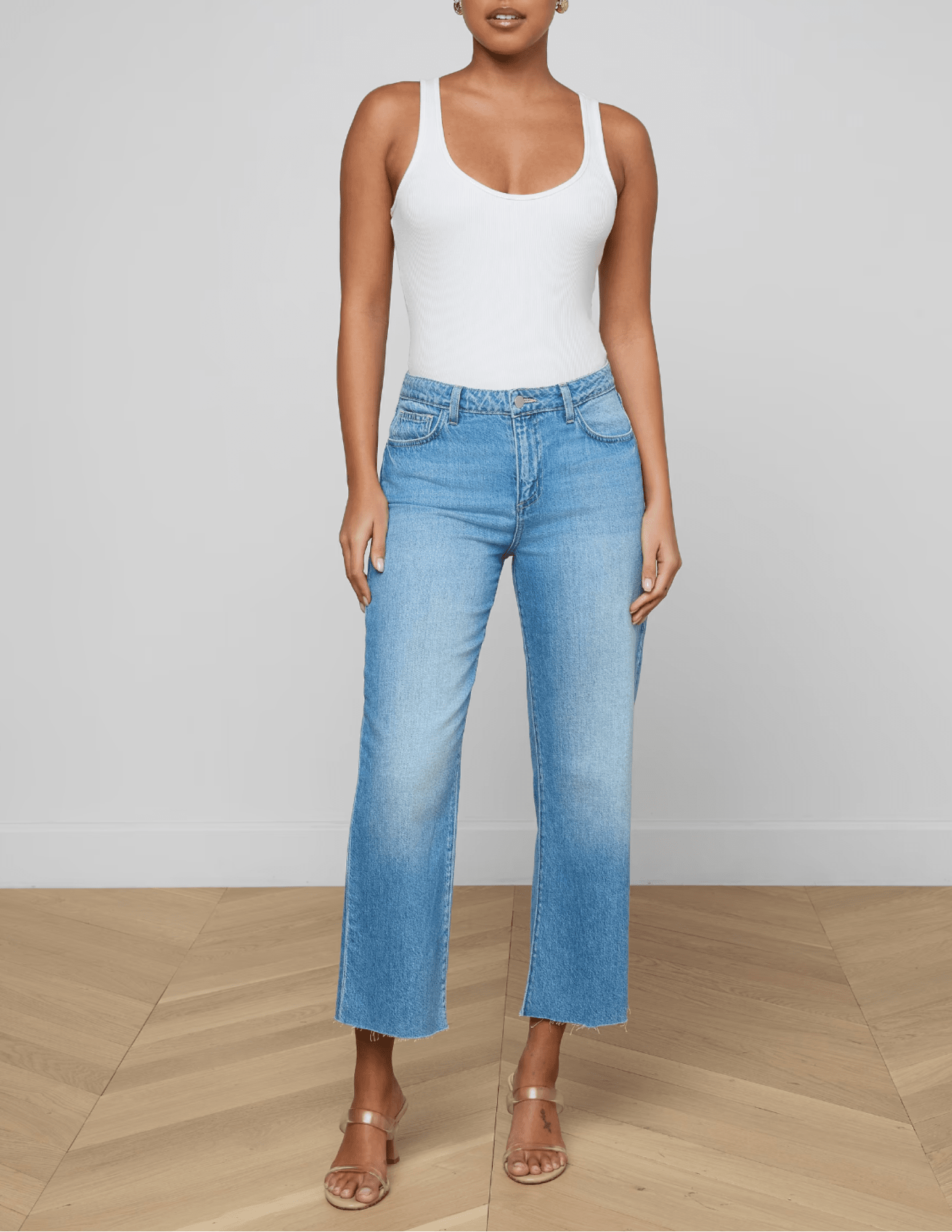 L'Agence - L'AGENCE Wanda High Rise Cropped Wide Leg Jean in Anaheim - Buy Online