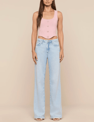 L'Agence - PRE-ORDER-L'AGENCE Dove Knit Corset Top in Misty Rose - Buy Online