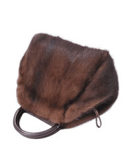 PRE-ORDER-Fleur de Camélia Daria Mink Top Handle Bag in Chocolate