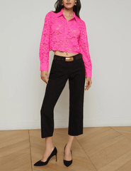 PRE-ORDER-L'Agence Akemi Lace Cropped Blouse