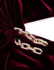 Self-Portrait - PRE-ORDER-Self-Portrait Velvet Bandeau Maxi Dress - Buy Online
