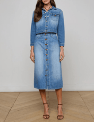 L'Agence Koda Cropped Denim Jacket