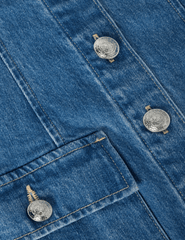 L'Agence Midy Denim Button Front Mini Dress