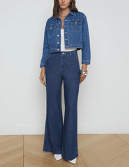 L'Agence Koda Cropped Denim Jacket