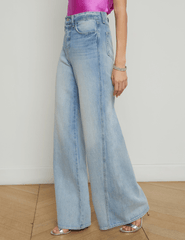 L'Agence - L’AGENCE Beau T-Seam Wide Leg Jeans in Fontana - Buy Online