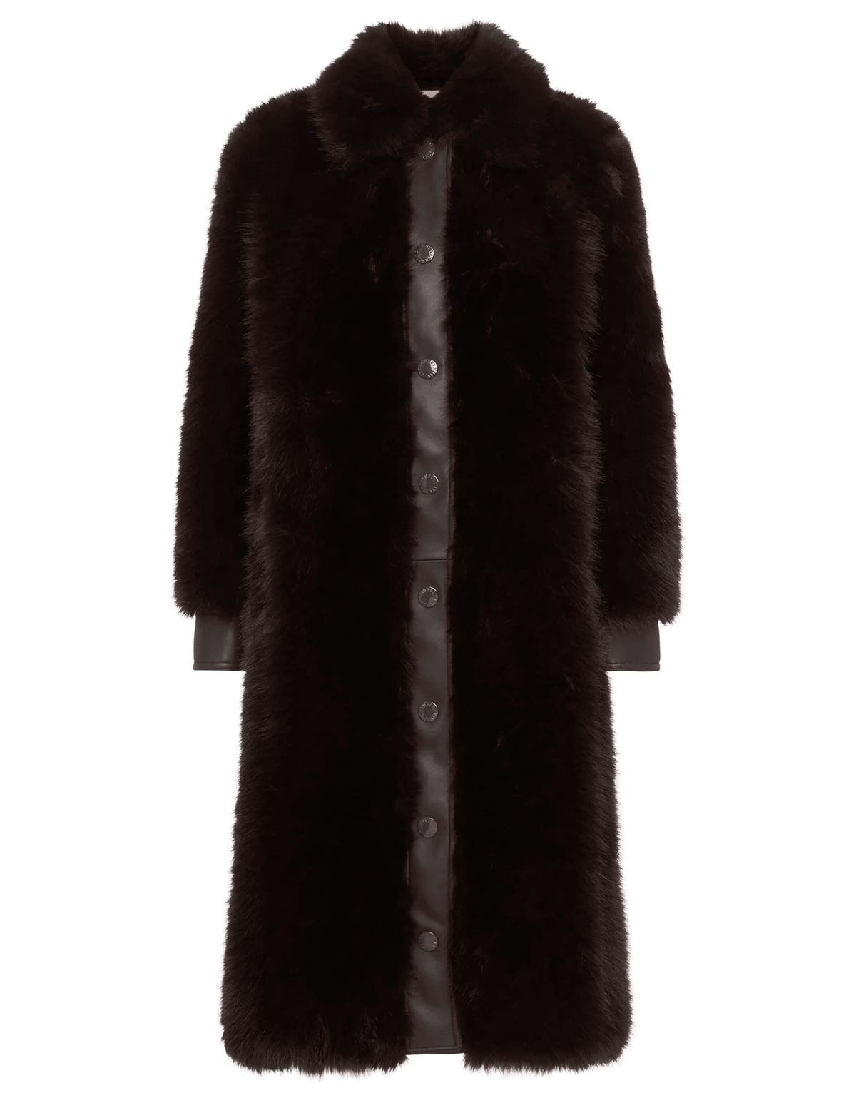 PRE-ORDER-L'AGENCE Irisa Faux Fur Coat In Coffee Bean