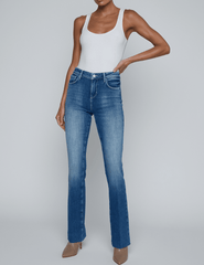 L'AGENCE Ruth High Rise Straight Jean in Castro