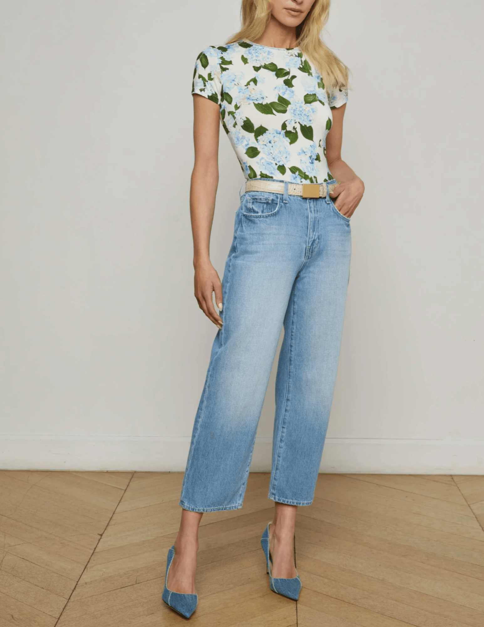 L'Agence - L'AGENCE Ressi Crew Neck Tee - Buy Online