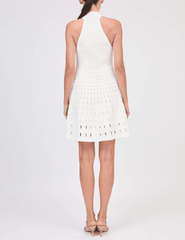 Simkhai Jenna Knit Halter Mini Dress in Ivory