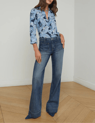 L'Agence Nolan Patch Pocket Wide Leg Jean