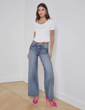 L'Agence Alicent High Rise Wide Leg Crop Jean