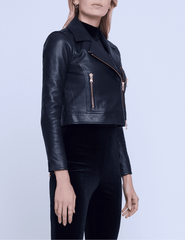 CORE-L'Agence Onna Cropped Biker Jacket