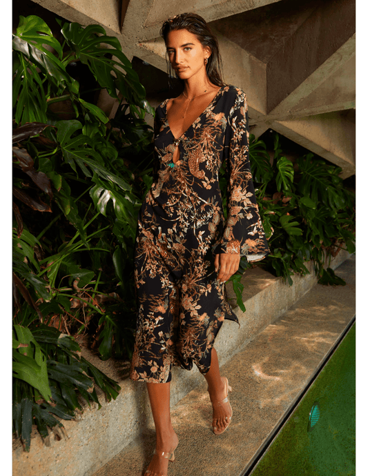 L'Agence Sara Sheer Chiffon Cover-up Dress