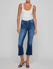 L'AGENCE Kendra High Rise Crop Flare Jean in Delaney