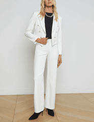 L'Agence Wayne Cropped Double Breasted Blazer