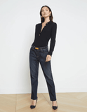 L'Agence Milana Low-Rise Straight Leg Jeans