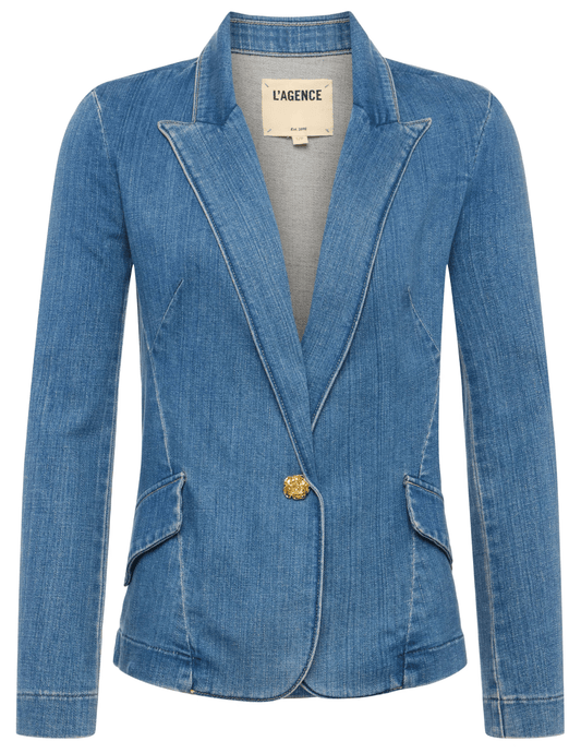 L'Agence Baldwin Denim Blazer