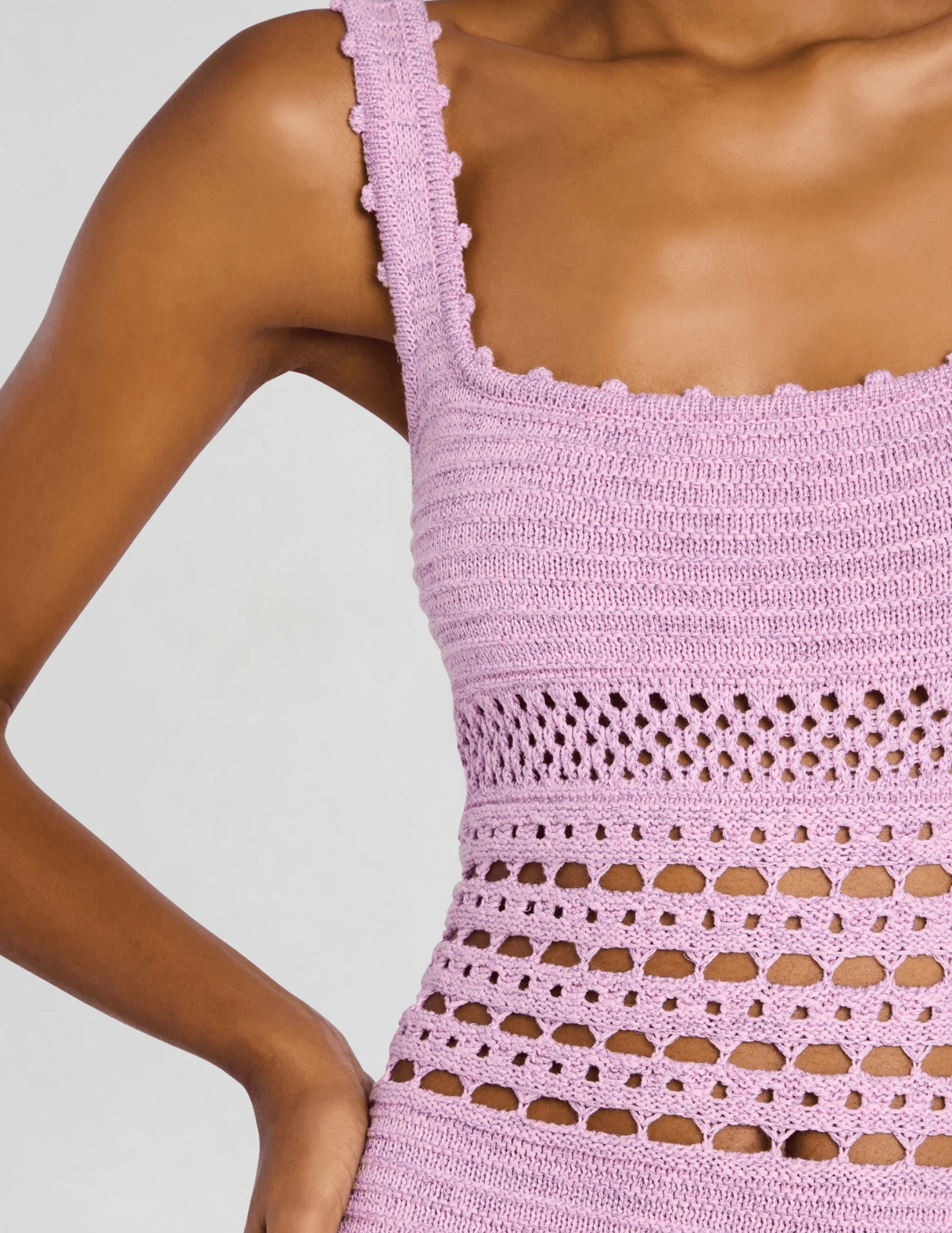 Retrofête - Retrofête Avril Crochet Midi Dress - Buy Online